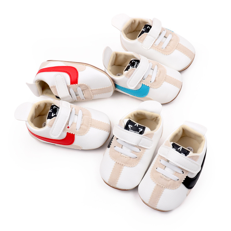 Baby sneaker casual sport shoes high quality PU and TPR anti-slip for 0-9-18 months newborn toddler