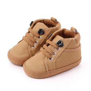 Fashion PU leather baby shoes toddler autumn sneakers unisex shoes in bulk