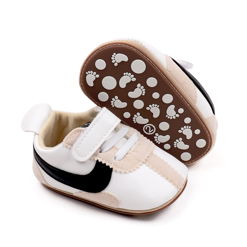 Baby sneaker casual sport shoes high quality PU and TPR anti-slip for 0-9-18 months newborn toddler