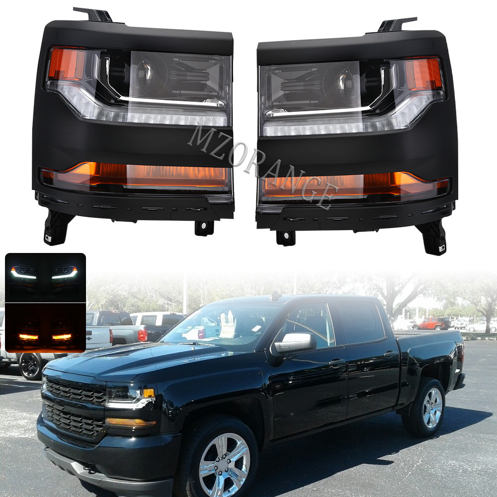 New Arrival Black Head Lamp Headlamp Head Light Hid Headlight For Chevrolet Silverado 2016 2017 2018