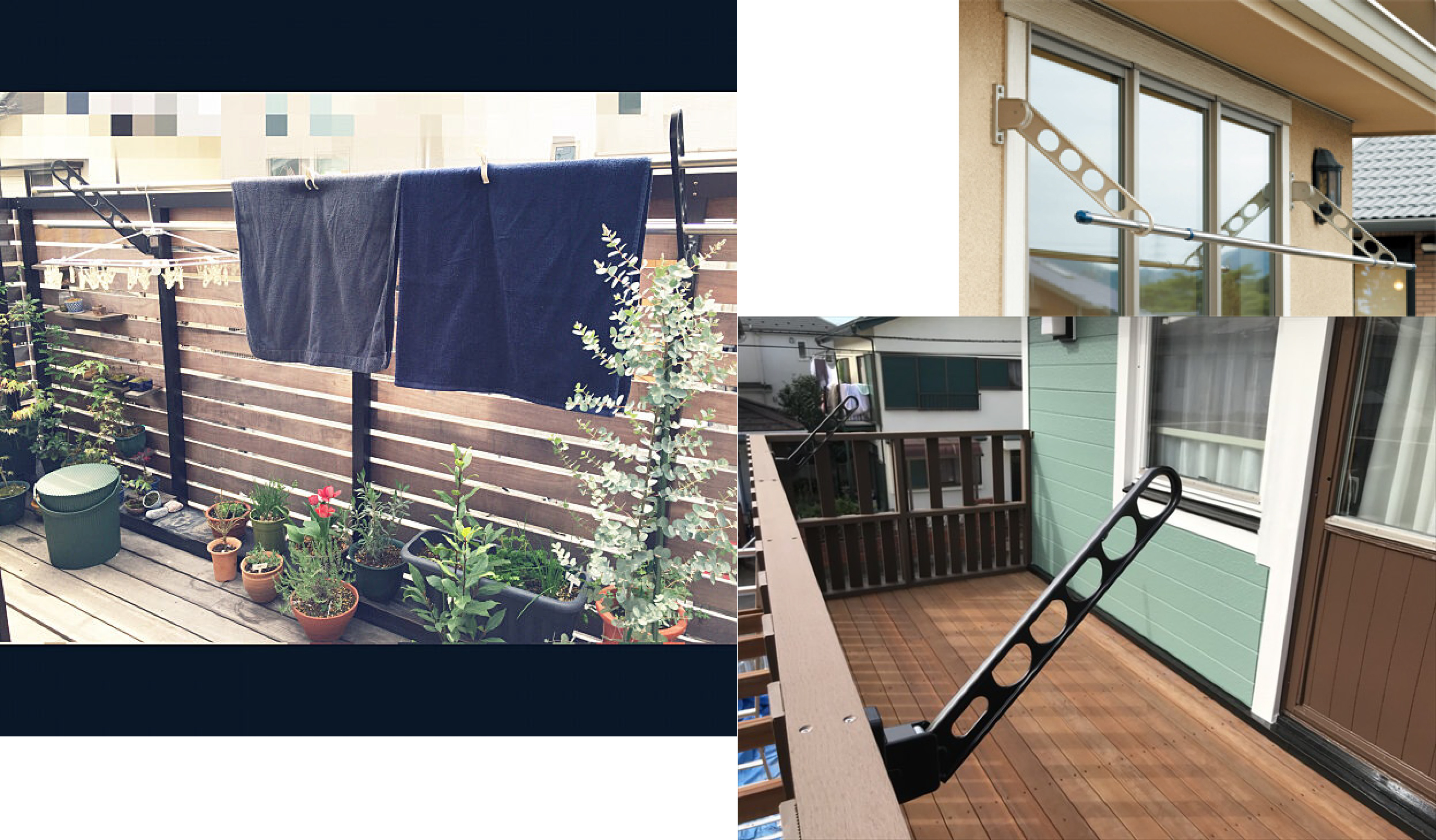 Best outdoor window wall laundry airer haging clothes rack english style drying clothes line veranda balcony porch house