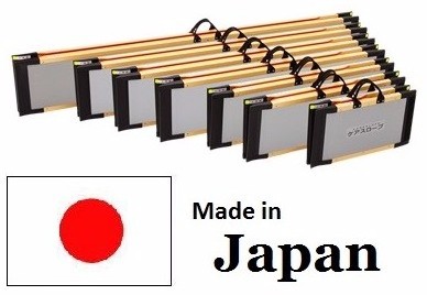 Durable handicapped wheelchair ramp for wheelchair, electric wheelchair and etc made in Japan easy to carry and heavy duty