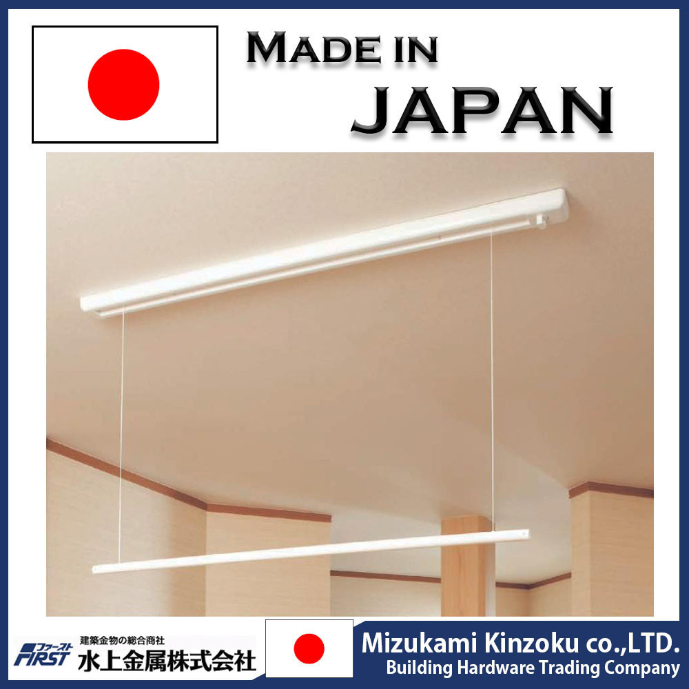 inconspicuous and convenient clothes hanger pole with simple structure made in Japan