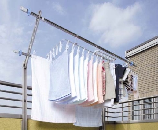 Hong kong best seller laundry rack heavy duty durable wall mounted porch balcony veranda compact design save space and room