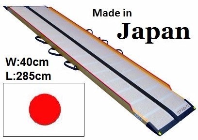 Durable handicapped wheelchair ramp for wheelchair, electric wheelchair and etc made in Japan easy to carry and heavy duty