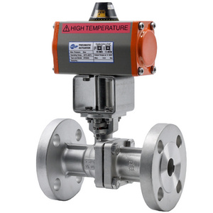 Double Acting Automated Stainless Steel 2-Piece Flanged Ball Valve