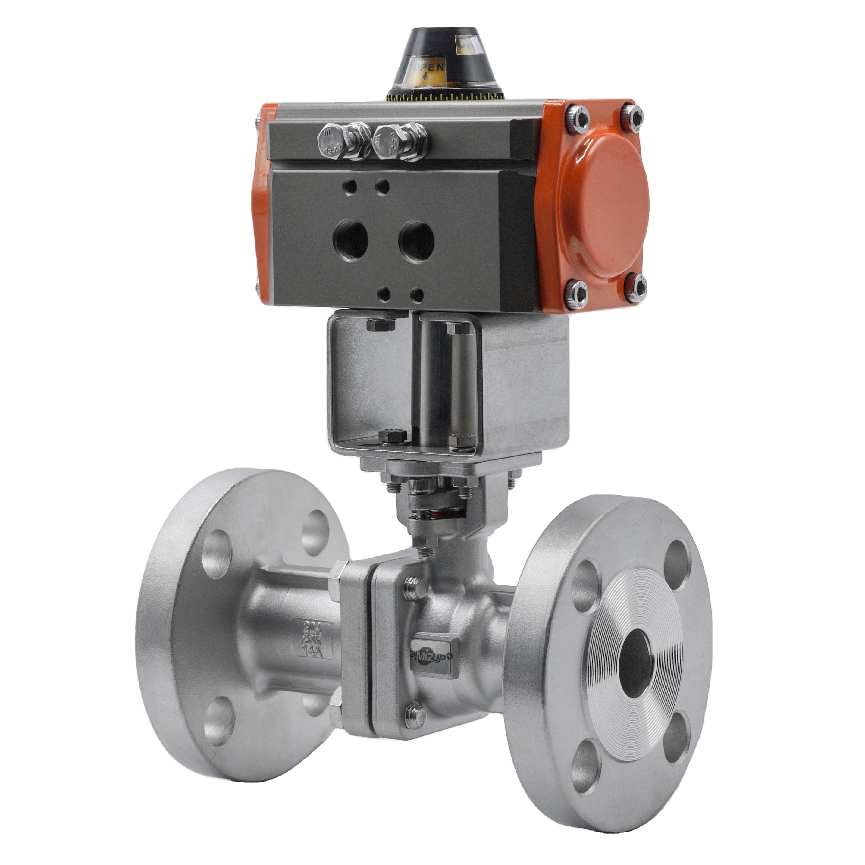 Double Acting Automated Stainless Steel 2-Piece Flanged Ball Valve