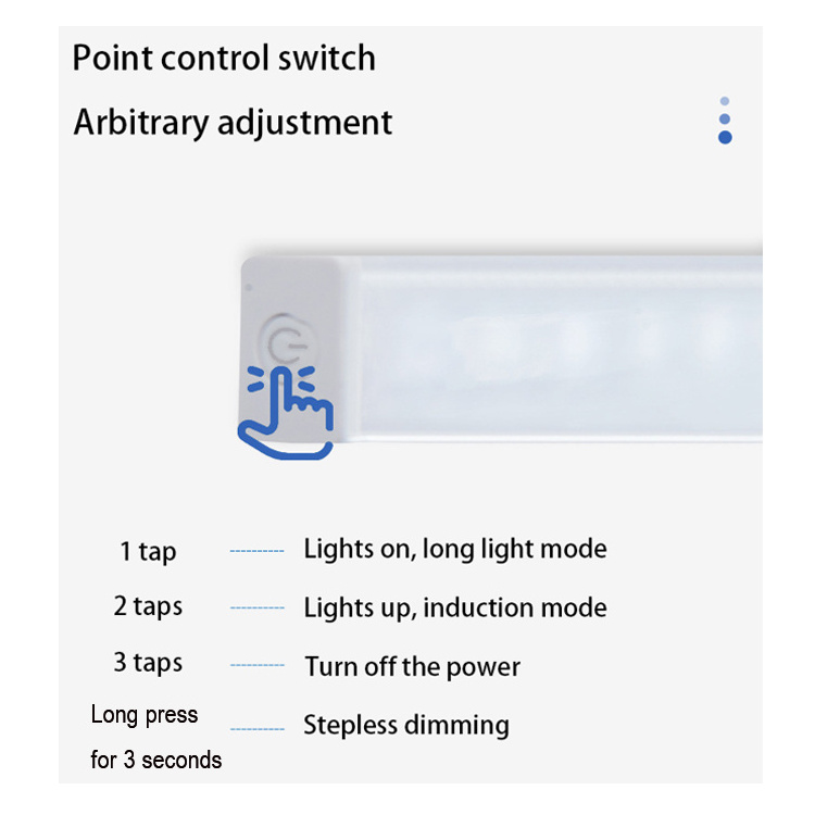 Hot Selling Sensor LED Light LEDs Under Cabinet Night Light Motion Sensor Closet Light Wall Lamp With Magnetic Strip