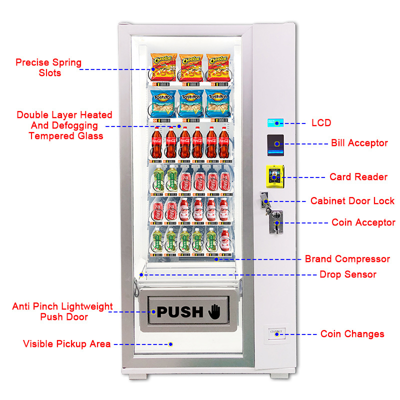 Mjaya OEM/ODM Customized 36 Selections Drinks Snacks Beverage Business Vending Machine for Sale