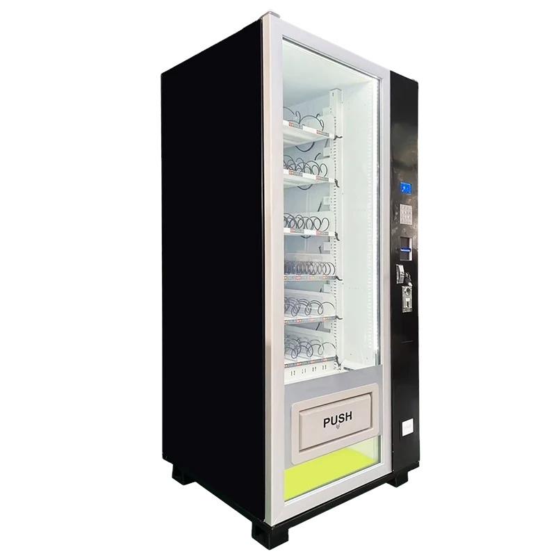 School/Office/Park Maquinas Expendedoras White/Black Snack And Drink Vending machine