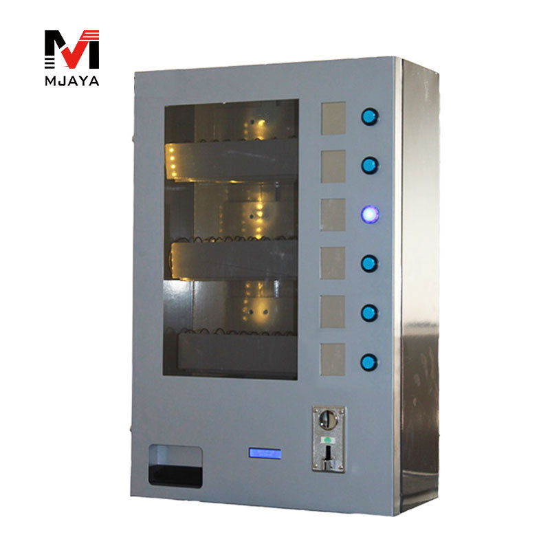 Wall mounted small  vending machine, mini combo vending dispenser for snacks beverage soda cans condom coffee capsule