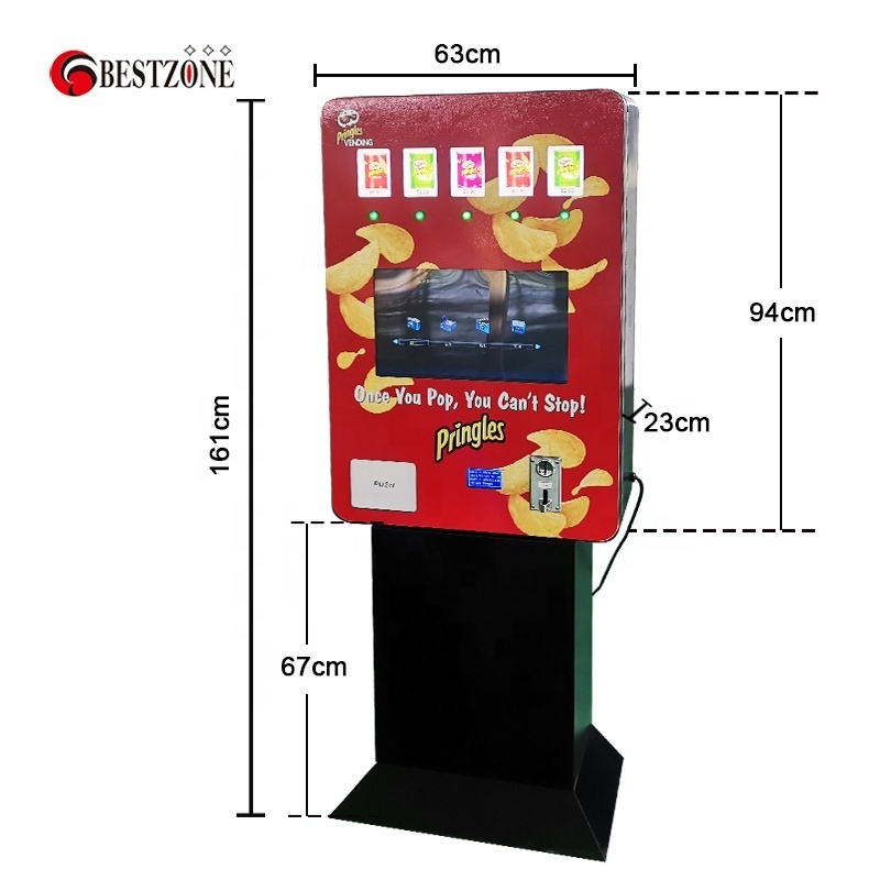 5 selections Drink and  pringles Customized  Vending Machine