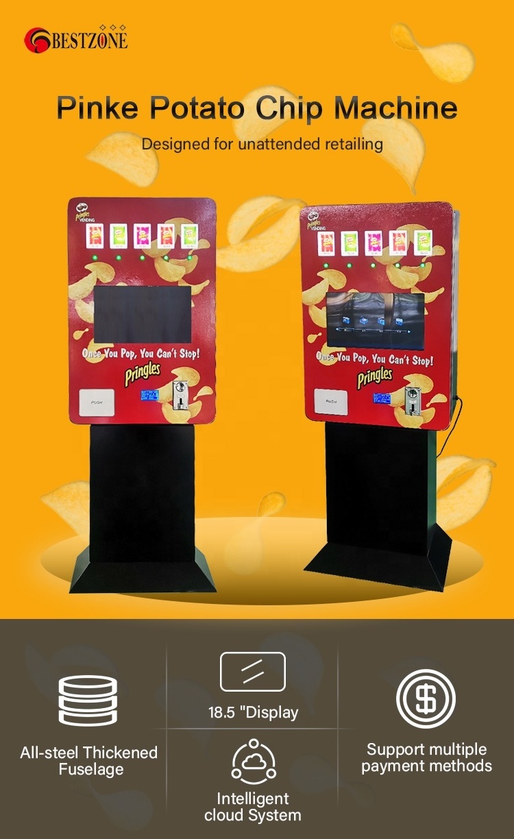 5 selections Drink and  pringles Customized  Vending Machine