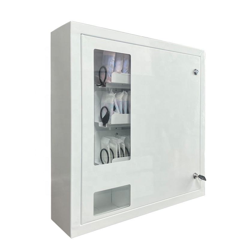 Public washing room use wall mounted  Automatic Sanitary Pad tampon Mechanical Vending Machine