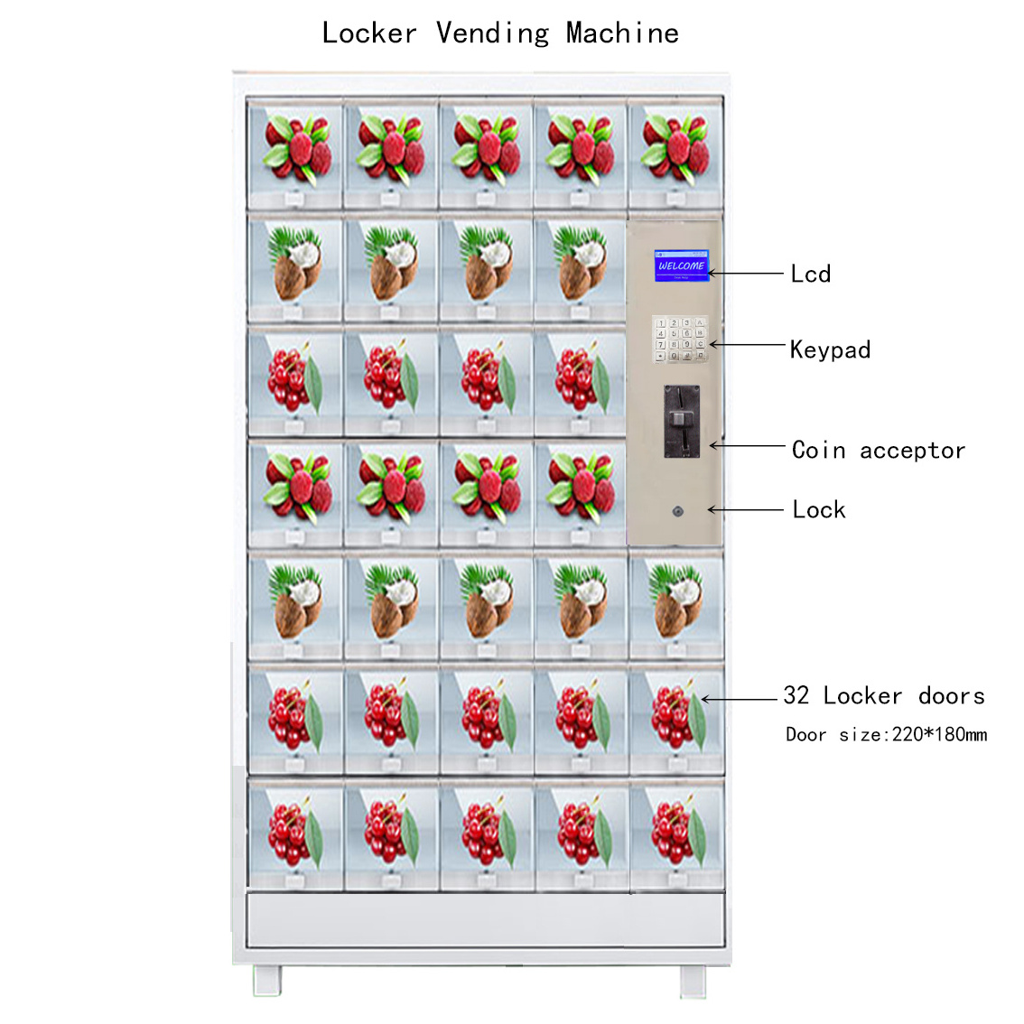 Large Capacity Self-service Snack Beverage Drink Egg Lockers Vending Machine from China  manufacture