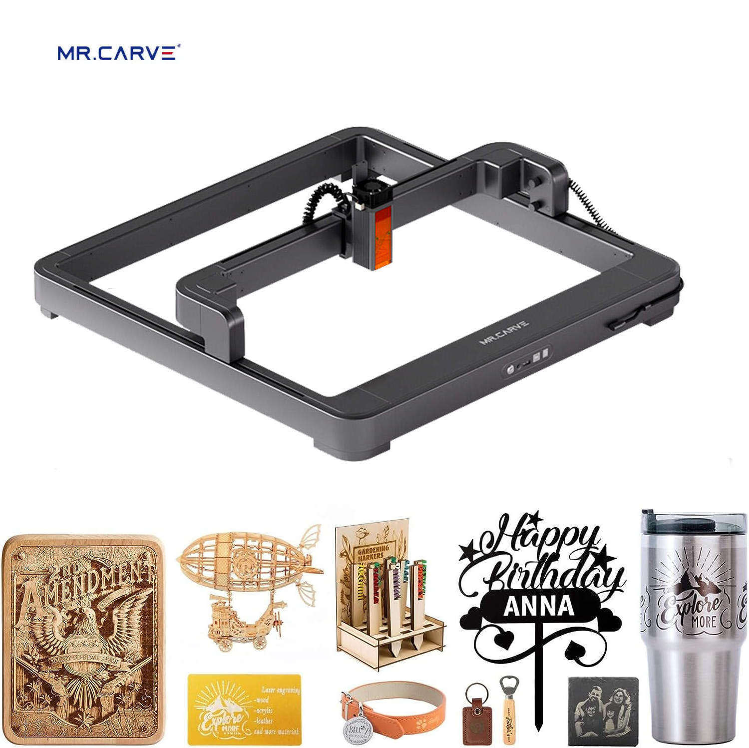 DAJA M3 Desktop Metal Engraving Machine Portable Engraver Wood Cutting Machine Detachable Silver Jewelry Laser Engraving Machine