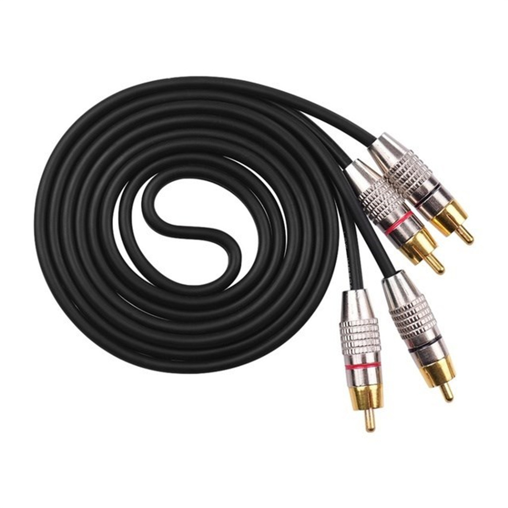 Custom 2 channel rca cable assemblies gold audio cable 2rca to 2rca cable 1m 2m 3m 5m 10m video male to male