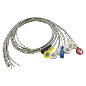 Customize ECG cables 4.0mm Electrode Snaps Medical Cable Assembly lead wires Electrode Snap ECG CABLE