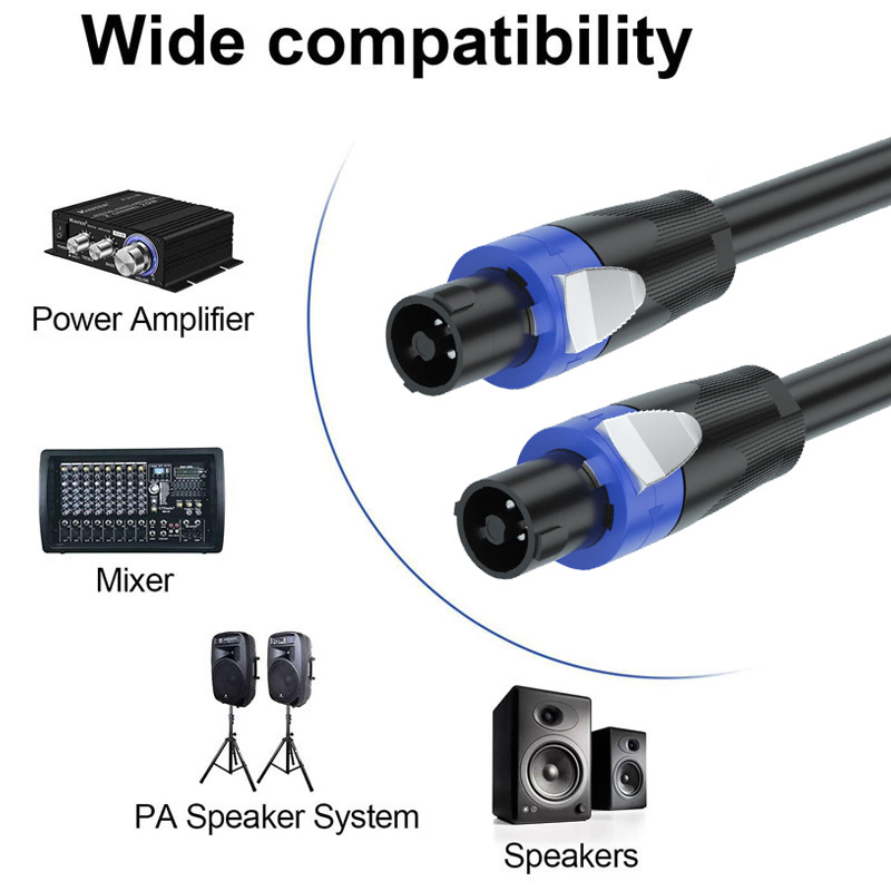 Speakon Cable Xlr Cable Sound Nl4fc Ohmic Head Four Two Core Speaker Plug Connecting Microphone Audio Cable