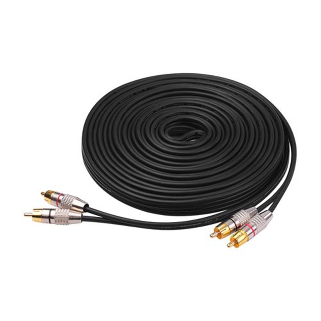 Custom 2 channel rca cable assemblies gold audio cable 2rca to 2rca cable 1m 2m 3m 5m 10m video male to male