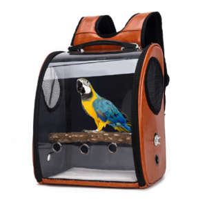 Portable bird cage Parrot out bag transparent handbag bird myna parrot out backpack