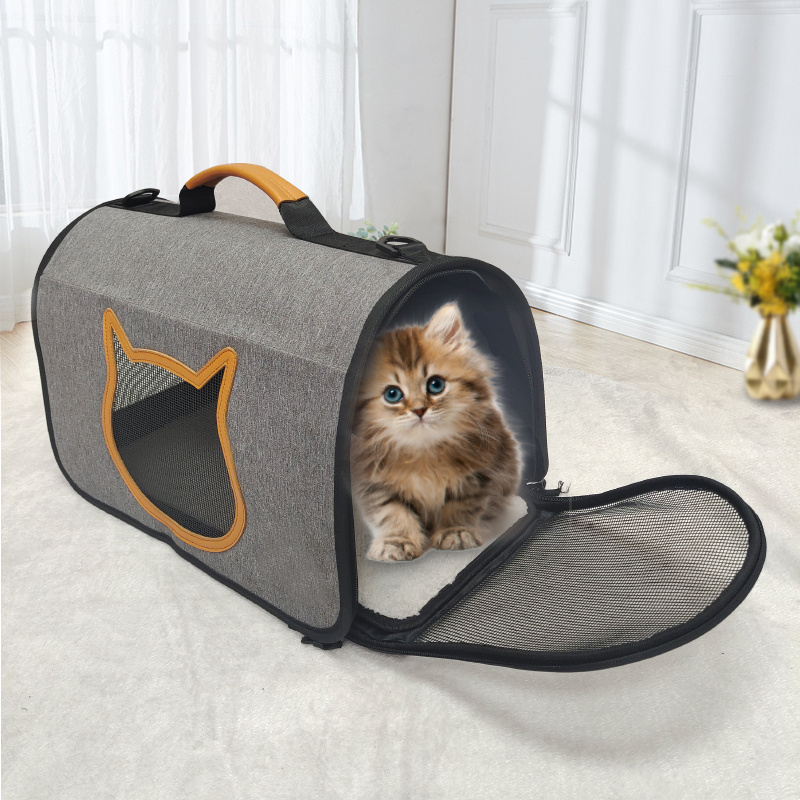 Portable Handle Luxury Carrying Collapsible Clear Airline Approved Bag Backpack Dog Cat Pet Carriers Travel Products