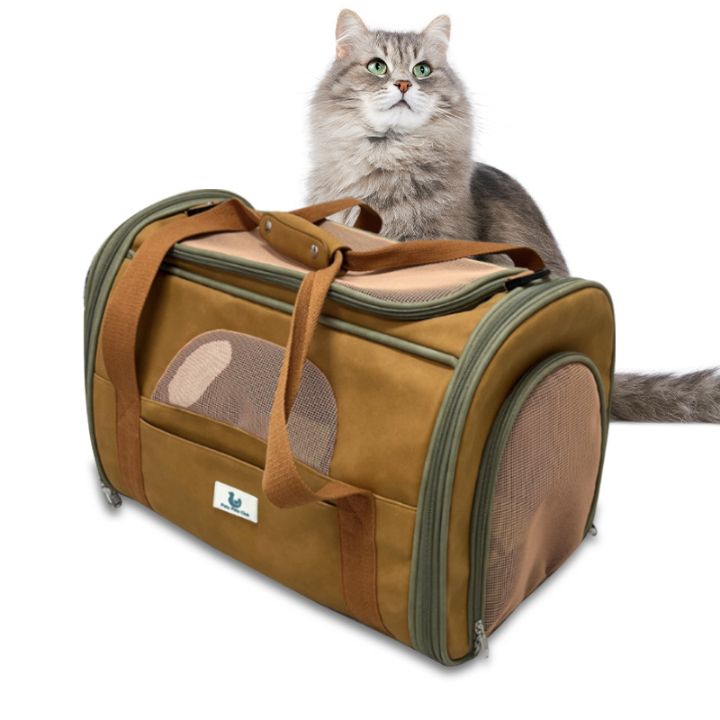 Wholesale Travel  Car Small Dogs Puppies Cat Pet Carrier Airline Approved Soft Sided Collapsible Top Loading Pet Cat Bag Carrier