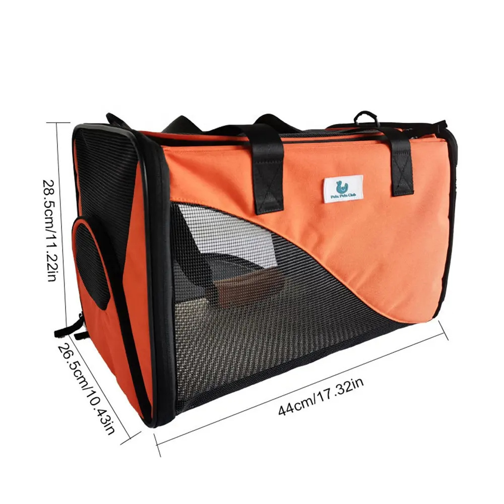 Pet Cat Carrier Bag Top Opening, Removable Mat and Breathable Mesh, Foldable Cat Carrier Transport Bag for Dogs and Cats