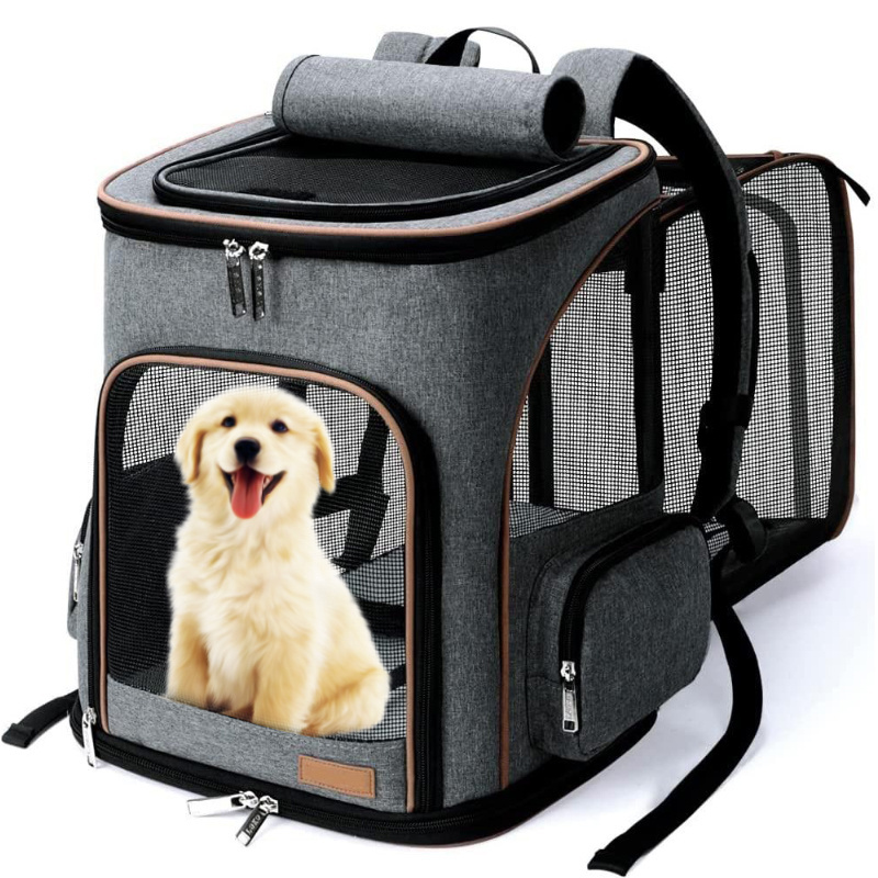 Luxury Carrying Backpack Collapsible Tote Clear Expandable Portable Breathable Small Dogs Cats Pet Travel Bags Carrier