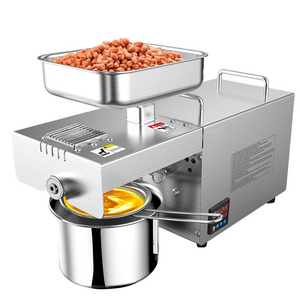 MJ Screw Press Oil Expeller Home use Small Coconut Sesame Soybean Peanut Avocado Palm Cold Oil Press Machine