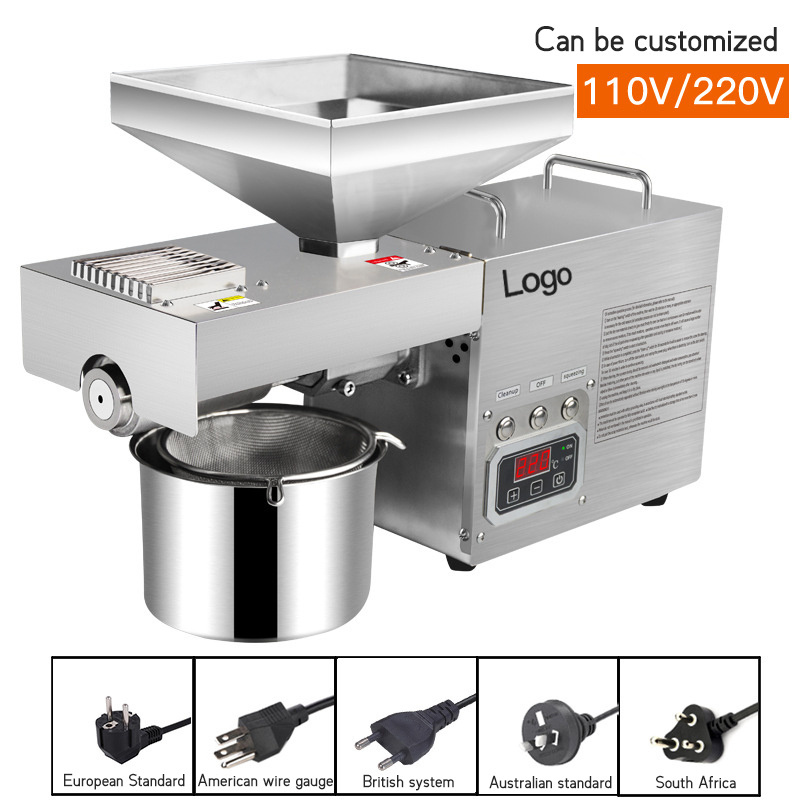 10KG/Hour Oil pressers Mini Home use Fully Automatic Screw Avocados Olive Cold Oil Press Machine for small business