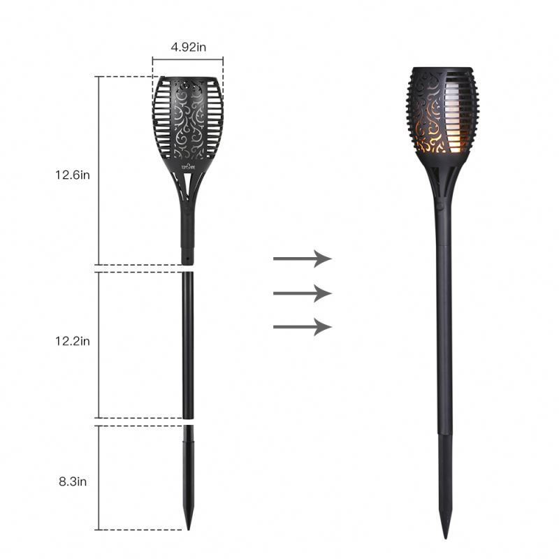 New products 2019 innovative product 96 LED Flickering Tiki Torch solar light Dancing Flame Lighting