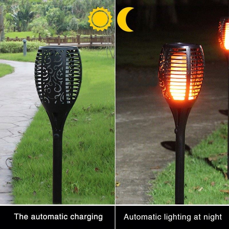 New products 2019 innovative product 96 LED Flickering Tiki Torch solar light Dancing Flame Lighting