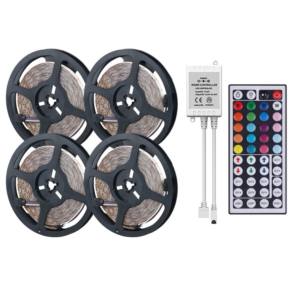 LED Strip Light 5050 RGB LED Strip Waterproof LED Lights 5M 12V RGB Tape Full Set Ruban LED