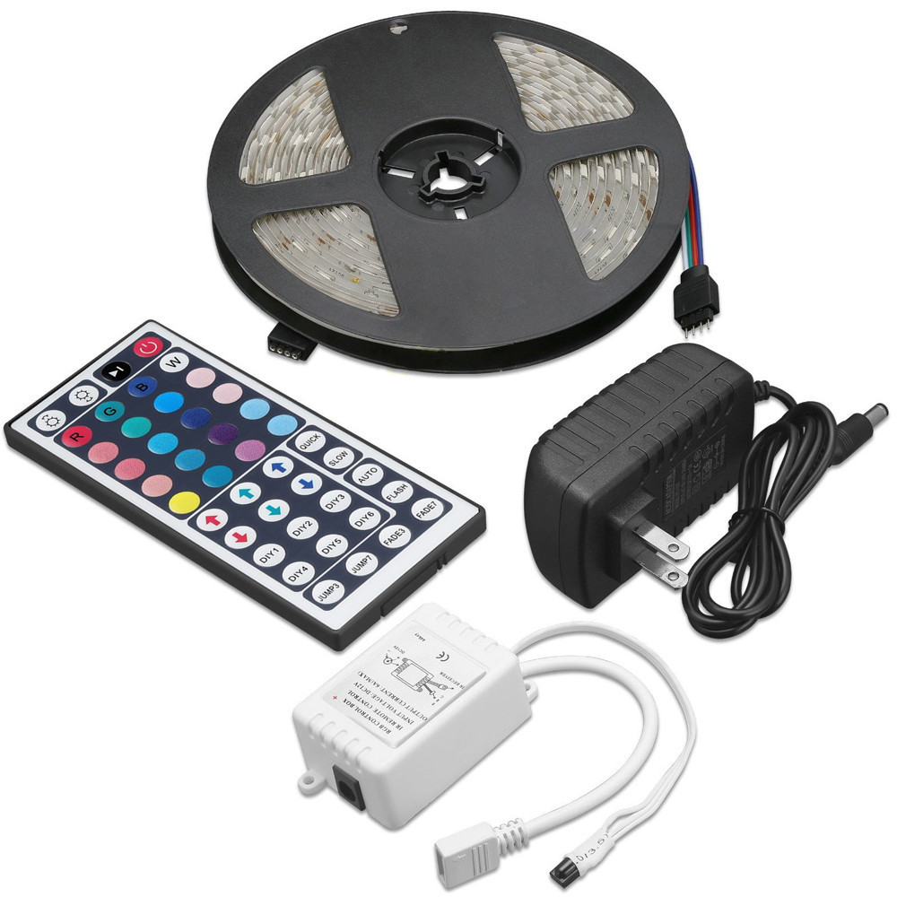 LED Strip Light 5050 RGB LED Strip Waterproof LED Lights 5M 12V RGB Tape Full Set Ruban LED