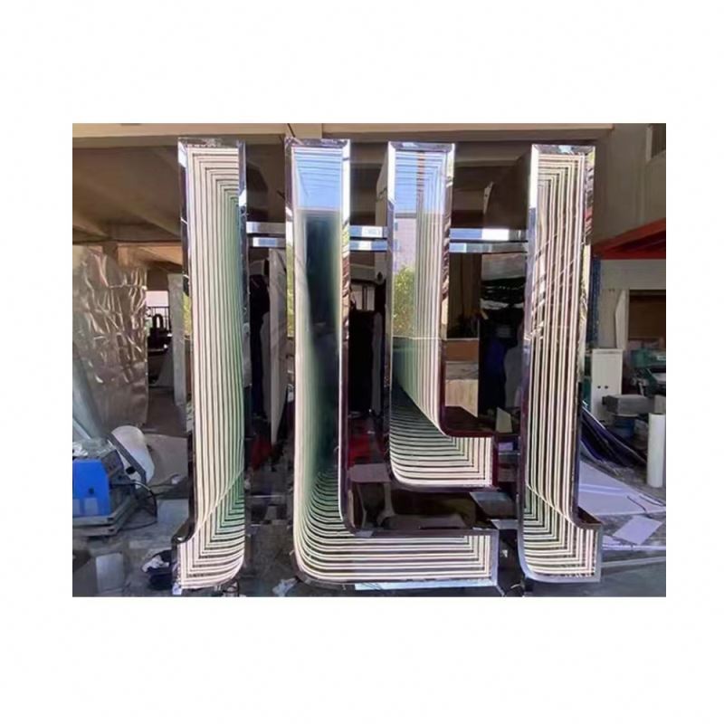 Advertising lights Luminous character house number signs 3d infinity mirror  led letter