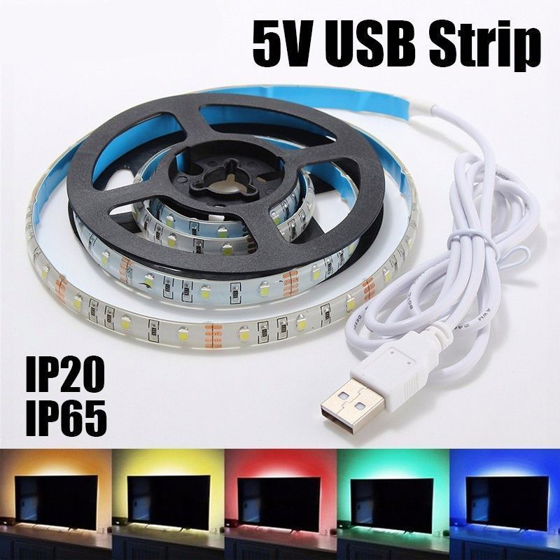 Alexa Customized Flexible LED Strip Mood Light with USB for Car,Computer,Tent,TV Back Lighting