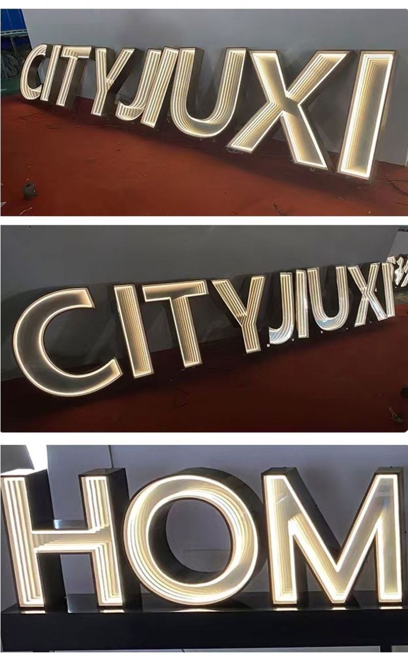 Light box sign Animation play 3d hologram abyss mirror light