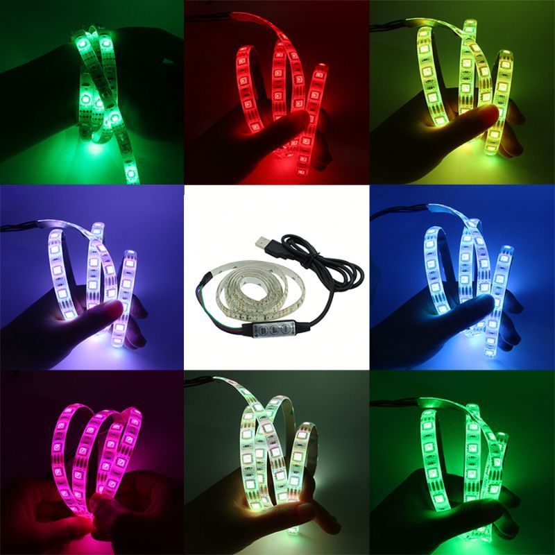 Alexa Customized Flexible LED Strip Mood Light with USB for Car,Computer,Tent,TV Back Lighting