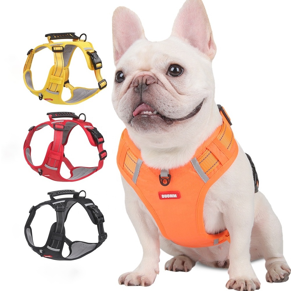 Wholesale Stock pet harnesses products supplies Pet Chest Carrier Vest Reflective Durable Chest Carrier Wholesale Customized