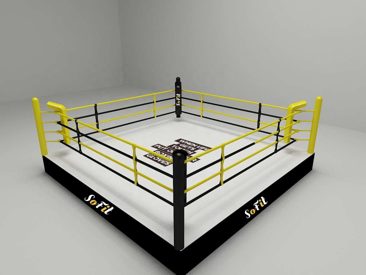 Factory high quality customized gym  Wrestling AIBA approved boxing ring used inflatable boxing ring for sale