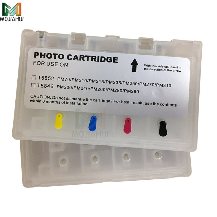 T5852 refillable ink cartridge t5846 for epson picturemate pm200 pm260 pm280 pm290 pm225 pm240