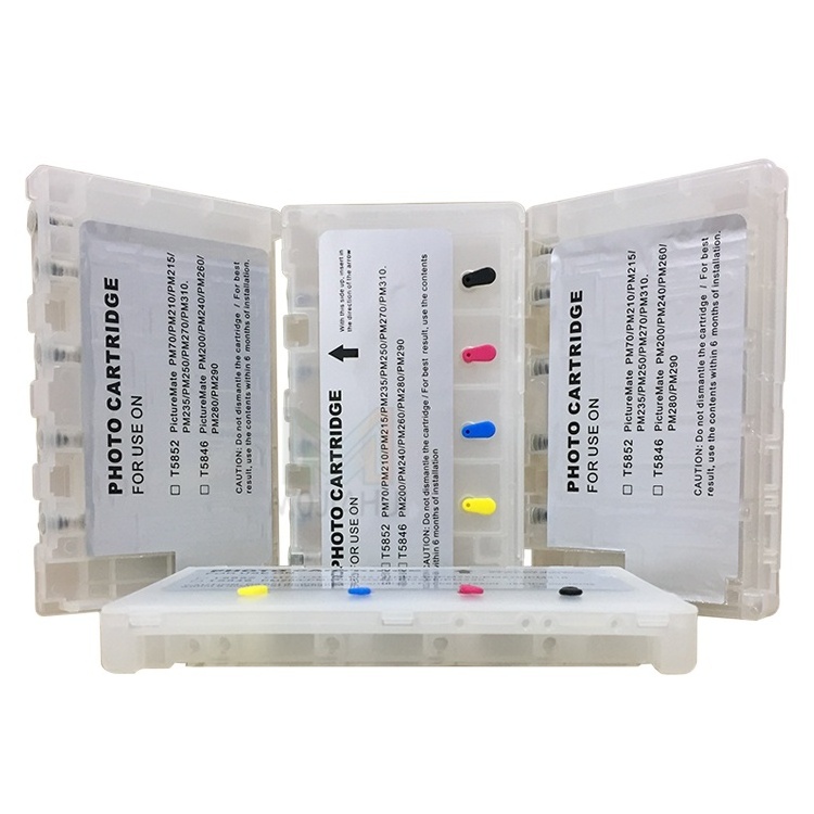 T5852 refillable ink cartridge t5846 for epson picturemate pm200 pm260 pm280 pm290 pm225 pm240