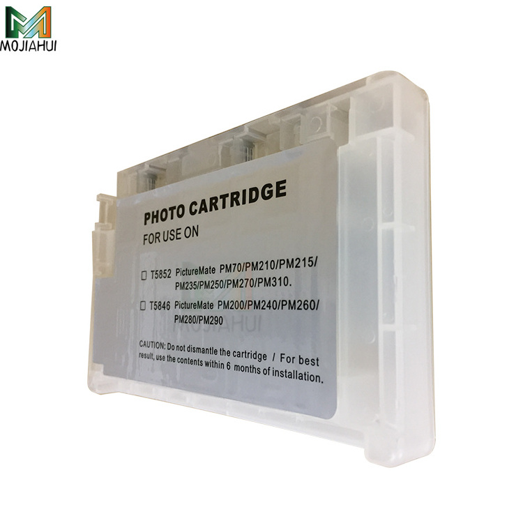 T5852 refillable ink cartridge t5846 for epson picturemate pm200 pm260 pm280 pm290 pm225 pm240