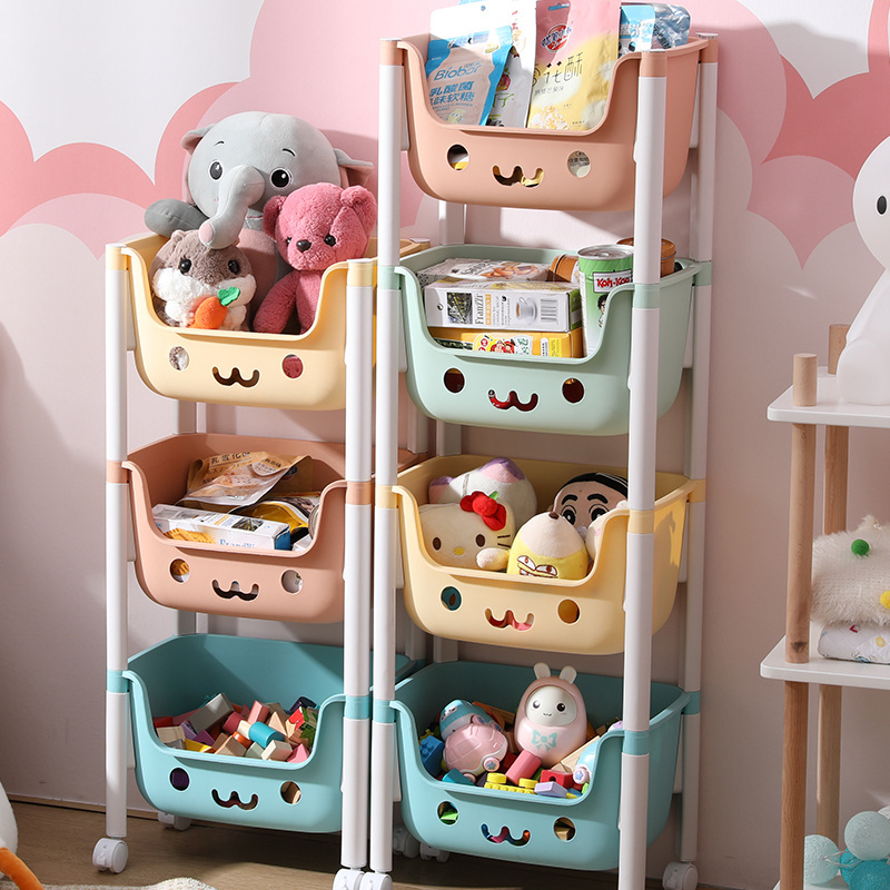 Bathroom baskets for towels and clothes storage shelf for organization living room cartoon shape baby toy organizer bins