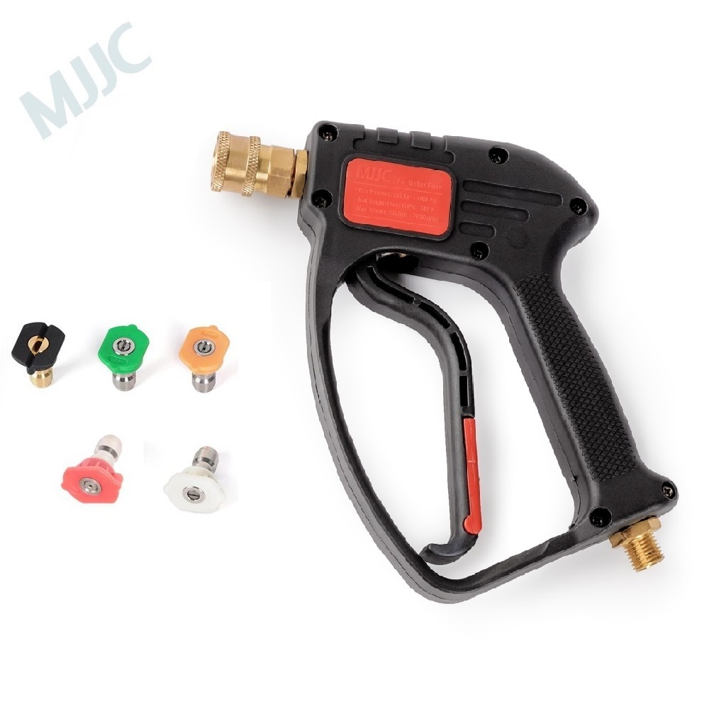 MJJC Car Detailing Snow Foam Lance Cannon Pro Kit with High Pressure Trigger Gun M14x1.5mm Male Thread Connector