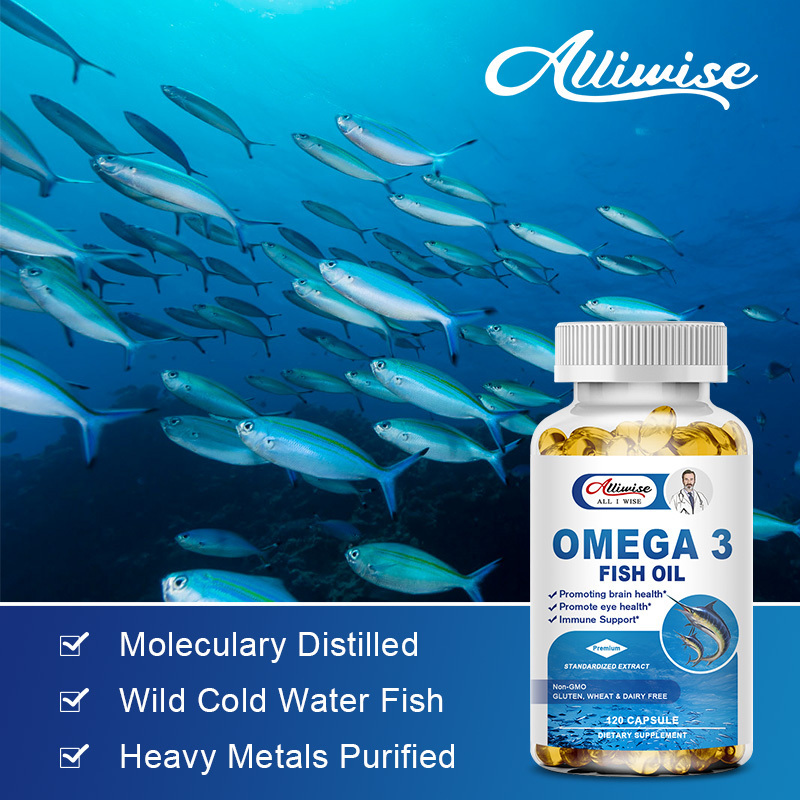 OEM High Quality 120 pieces Deep Sea Omega 3 Fish Oil Softgel Capsules Food Supplement