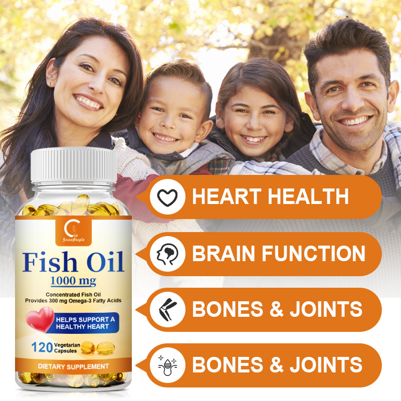 Factory Custom OEM/ODM 120 pieces Fish Oil Provide 300mg Omega 3 Fatty Acids Dietary Supplement Capsules