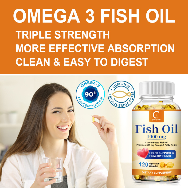 Factory Custom OEM/ODM 120 pieces Fish Oil Provide 300mg Omega 3 Fatty Acids Dietary Supplement Capsules