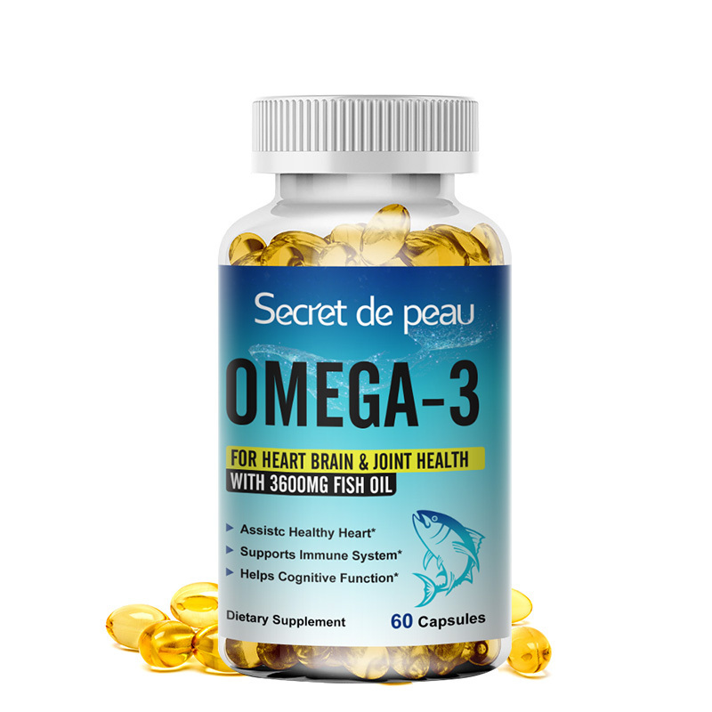 Factory Custom OEM/ODM Omega 3 For Joints Eyes Skin Heart Health Boost Immune System 60 pieces Fish Oil Supplement Capsules